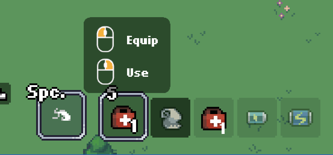 UX slot hover expansion showing additional items